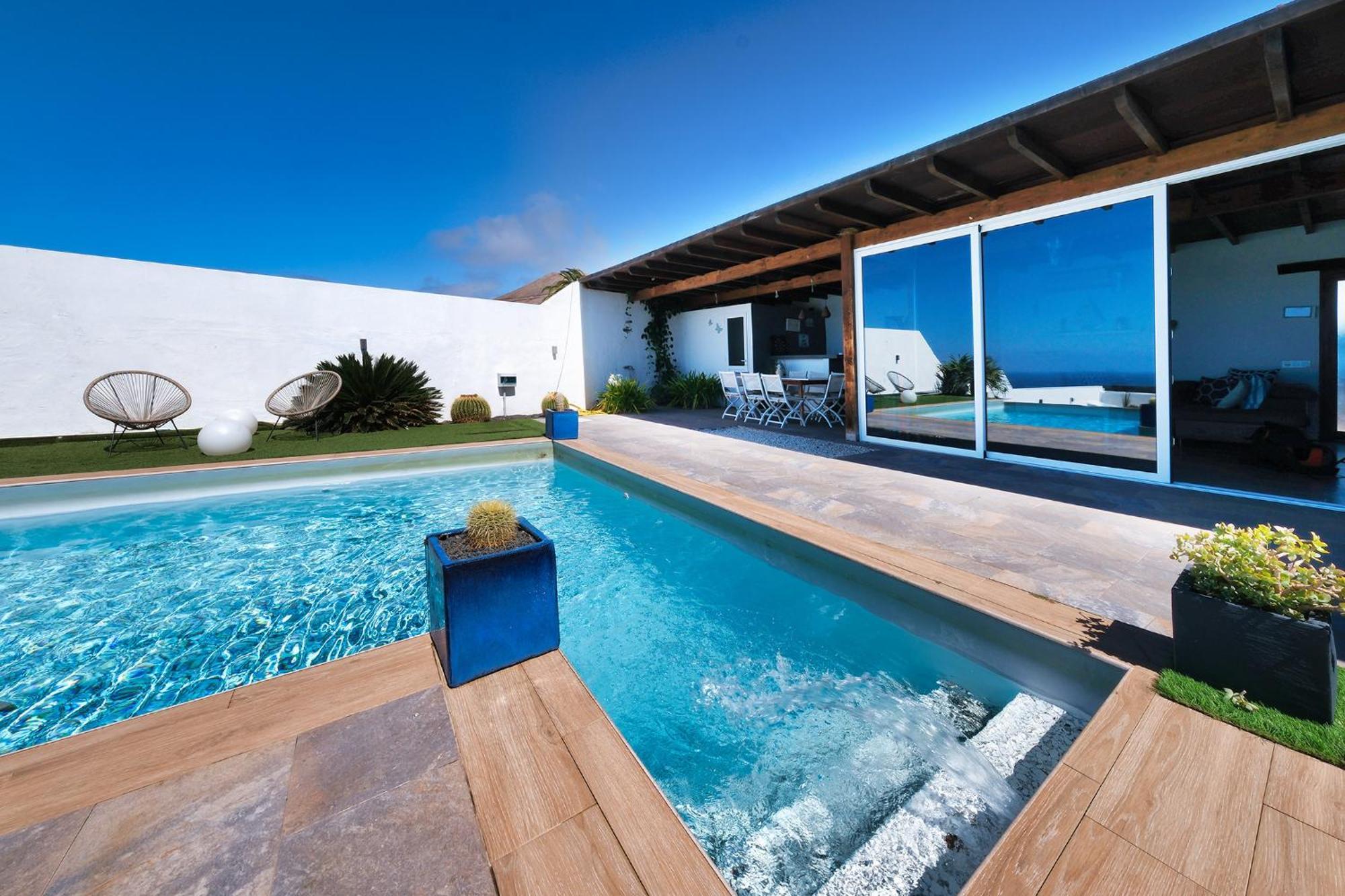 Villa Macher Piscina Y Bar Piscina Tias Luaran gambar