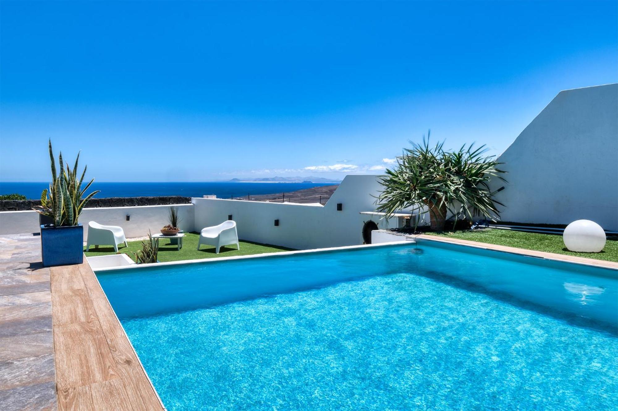 Villa Macher Piscina Y Bar Piscina Tias Luaran gambar